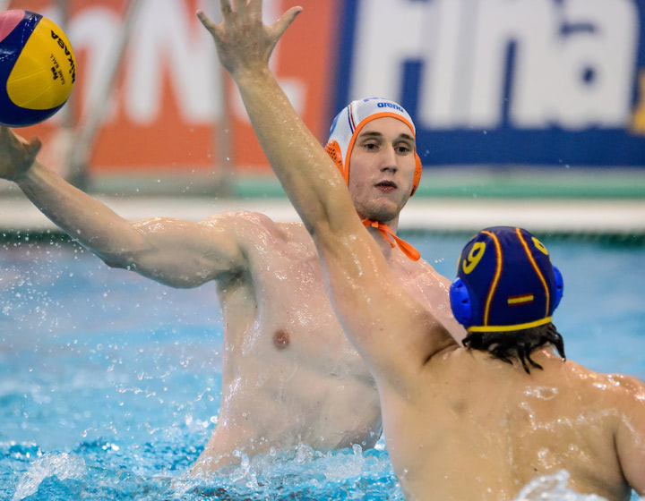 Jorn Muller met Oranje tegen Spanje